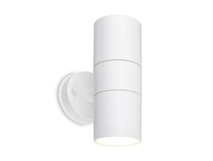 BRILONER - Wandleuchte Aussen IP54 Spritzwasser- Staubschutz, GU10 Fassung, max. 7W, Aussenlampe, Wandlampe, Strahler, Außenbeleuchtung, Außenleuchte, 16x7,5x11 cm, Weiß