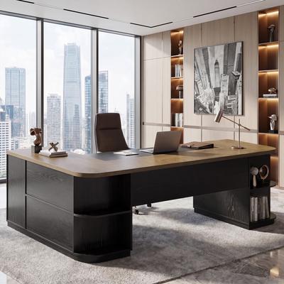 YUZHOU 86.6-Inch L-Shaped Executive Desk, Extra Large Computer Desk