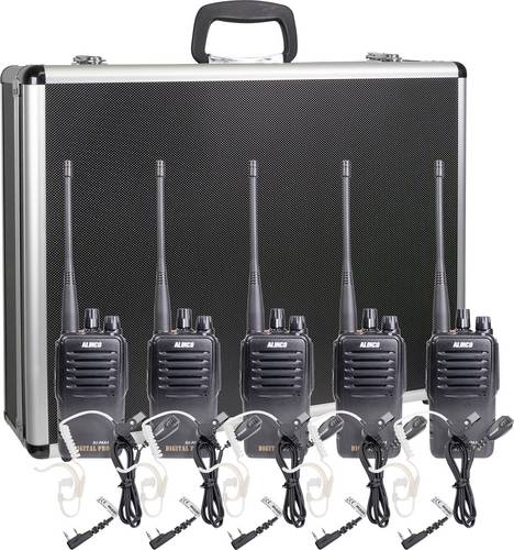 Alinco Team-Set DJ-PAX-4 + KEP-24-VK 150097 PMR-Handfunkgerät 5er Set