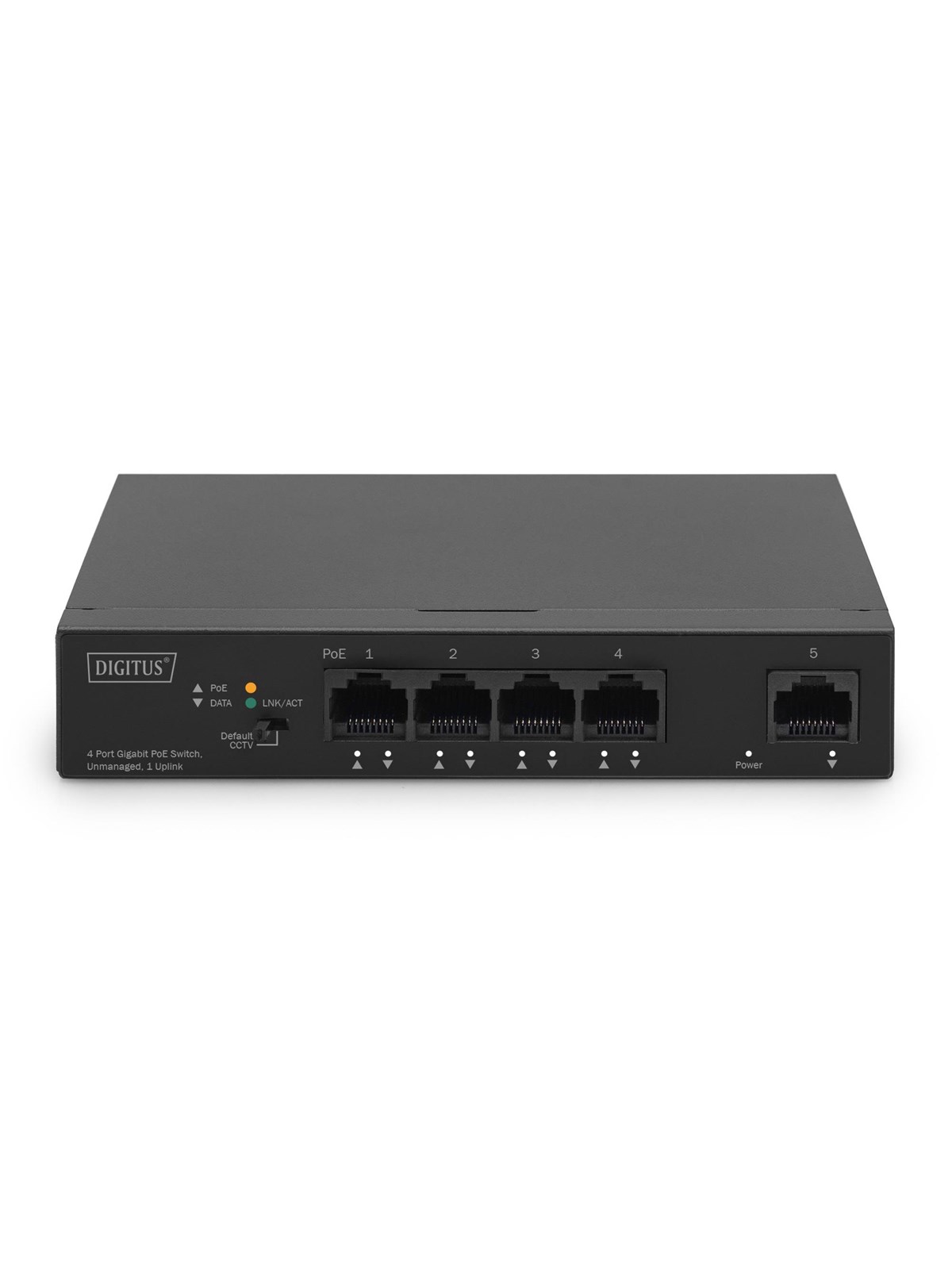 DIGITUS 4+1 Port Ethernet Unmanaged PoE Switch
