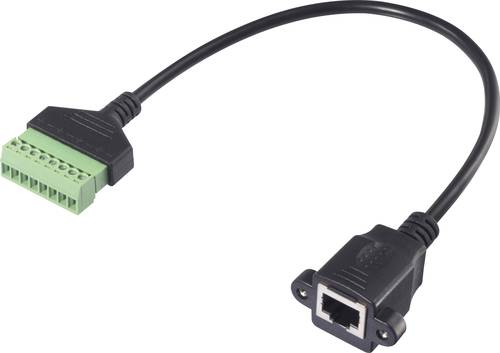 Renkforce RJ45 Netzwerk Adapterkabel [1x RJ45-Buchse 8p8c - 1x Klemmanschluss] 30cm Schwarz