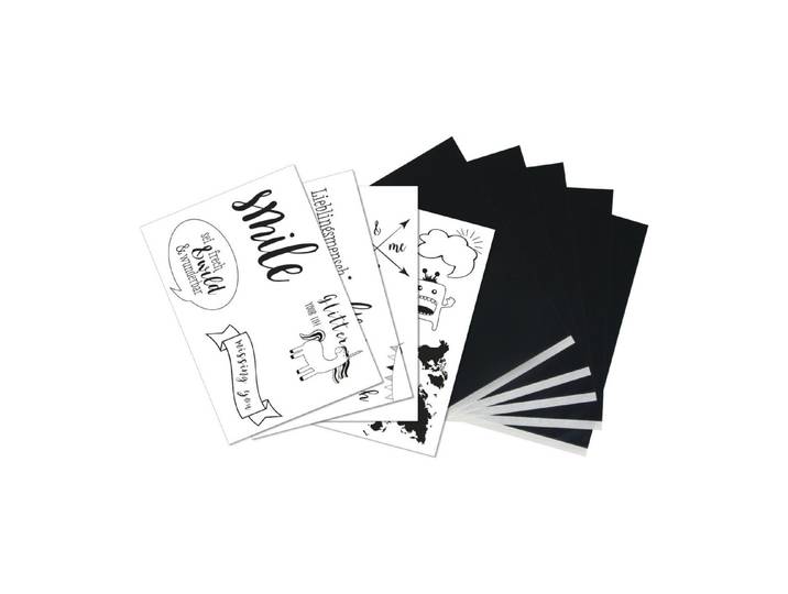 Rayher Transferpapier mit Vorlagen Statements A4 5 Stück