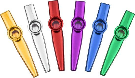 Kazoo Instrument Set van Aluminiumlegering - 6 stuks - Willekeurige Kleuren