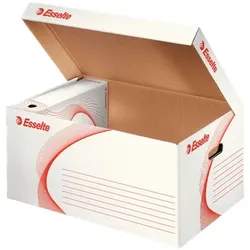 Esselte Archivcontainer mit Klappdeckel - A4, Wellpappe, weiß