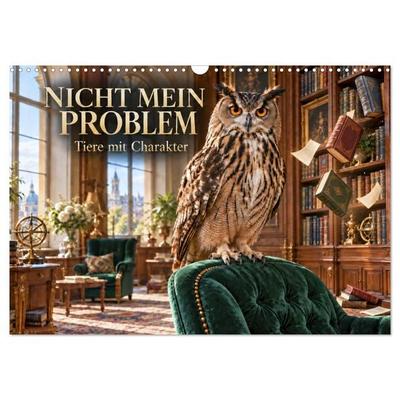 NICHT MEIN PROBLEM - Tiere mit Charakter (Wandkalender 2027 DIN A3 quer), CALVENDO Monatskalender