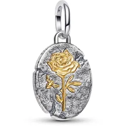 Pandora 764087C00 Medaillon Anhänger Zweifarbig Rose