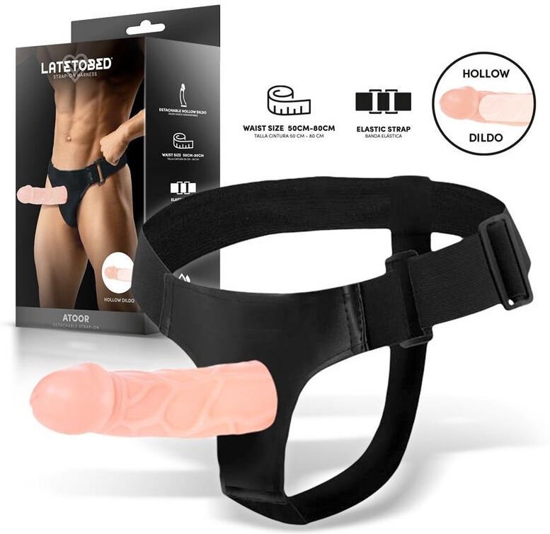 HARNESS COLLECTION LATETOBED Atoor Harnais avec Dildo Amovible en Silicone Doux