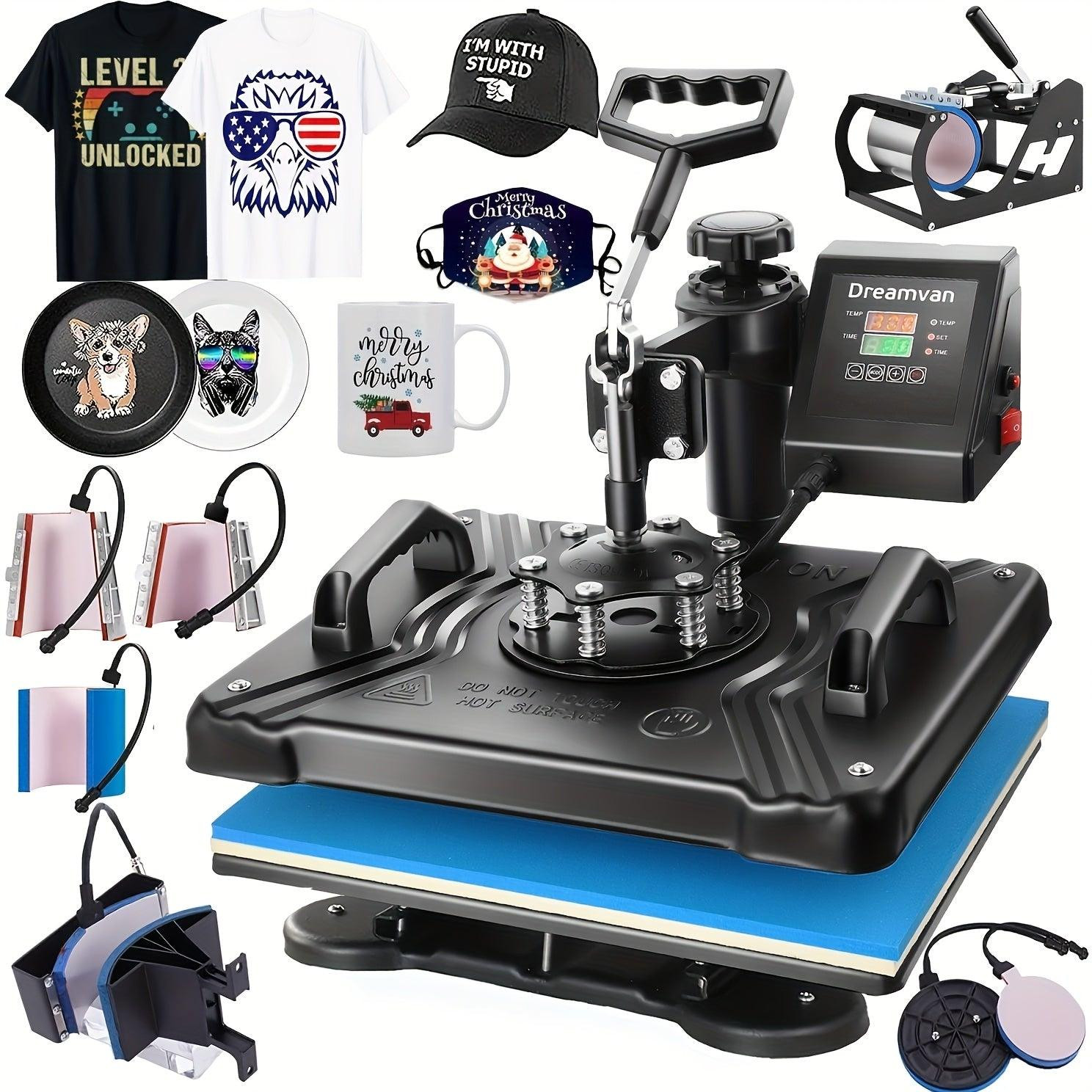 Selius 8-in-1 Multifunctionele Transferpers - Sublimatiepers en Warmtepersmachine