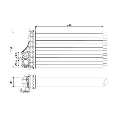 Valeo Wärmetauscher, Innenraumheizung [Hersteller-Nr. 811567] für Citroën