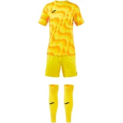 JOMA New Area Trikot, Shorts + Sleeve-Stutzen Set Kinder 922 - gelb 140