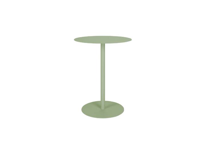 Table de bistrot ronde en acier vert Snow