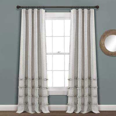 Lush Decor Vintage Stripe Yarn Dyed Cotton Window Curtain Panel Pair