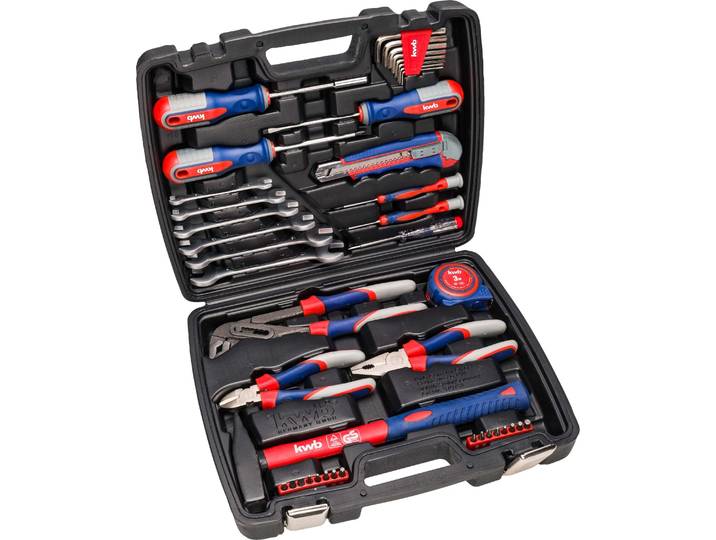 kwb 370733 DIYers\, Trades person Tool box (+ tools) 42-piece (L x W x H) 29 x 34 x 7 cm