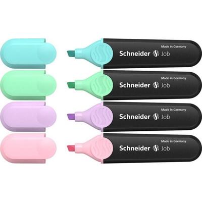 Schneider Textmarker Job Pastell, 4er Set
