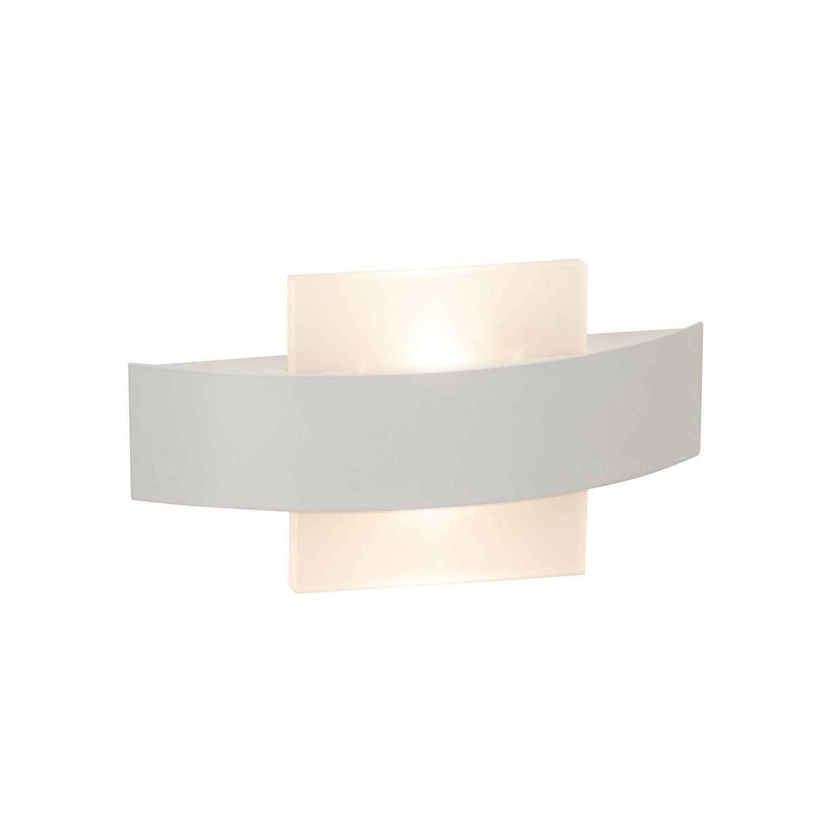 BRILLIANT Lampe Solution LED Wandleuchte 26cm quadratisch weiß 2x 3.5W LED integriert (COB), (335lm, 3000K) Lichtauslass nach oben und unten