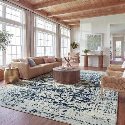 SAFAVIEH Madison Snowflake Medallion Rustic Farmhouse Distressed Rug