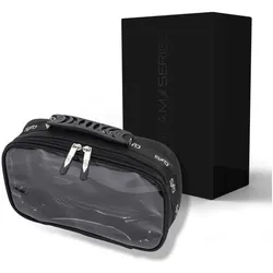 Wiltec GlamSeries GlamPacker Pouch Taschen Inlay 270x165x75mm Kosmetiktasche Make Up, Necessaire, Schwarz