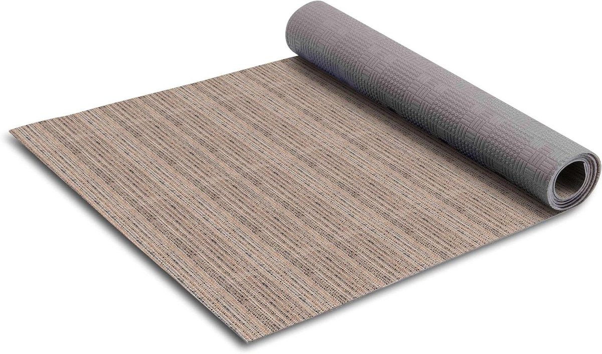 Keukentapijt Antislip Loper Vinyl Beige Melange B/D: 52 x 400 cm