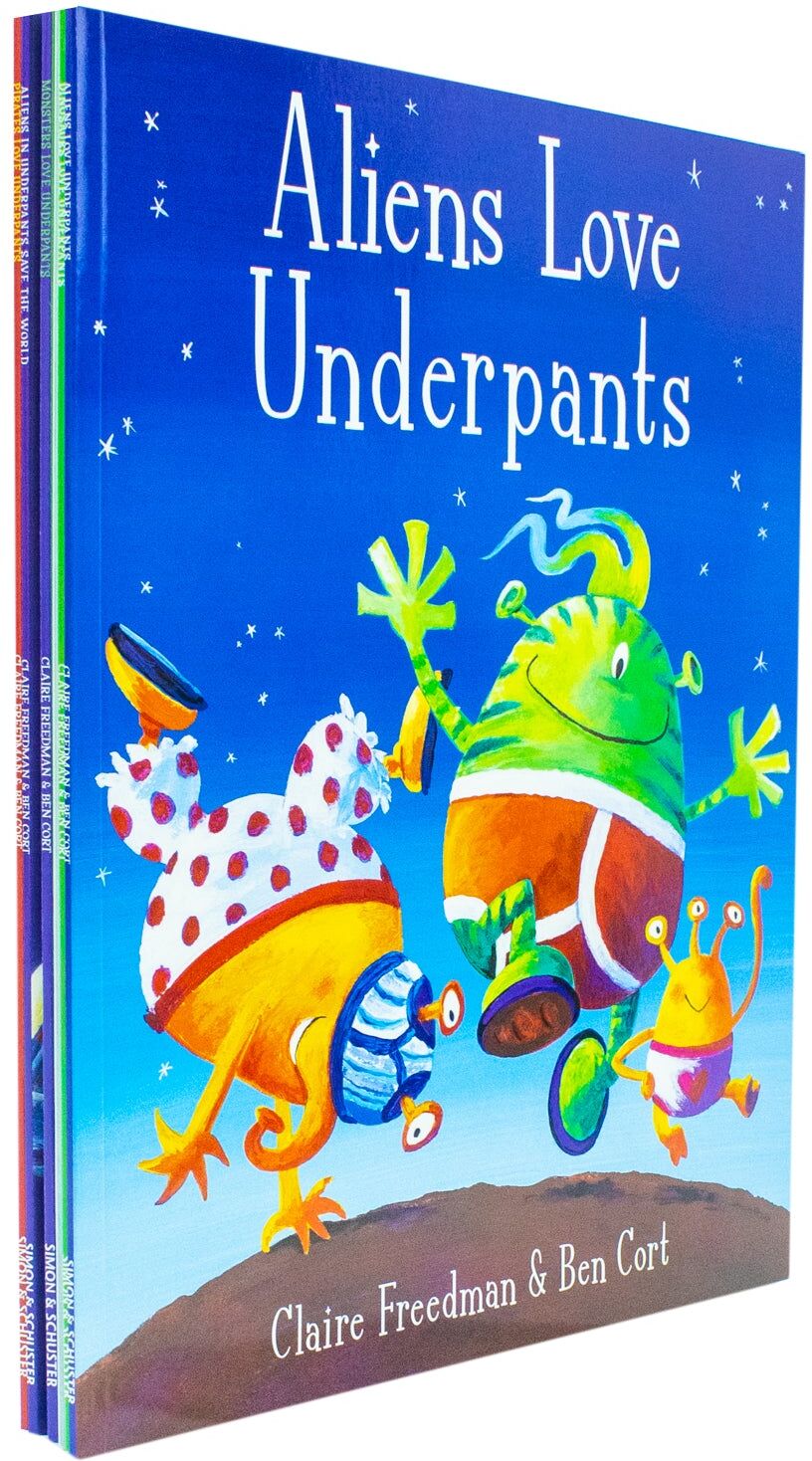 Simon & Schuster Children's Books Aliens Love Underpants Collection 6 Books Set by Claire Freedman & Ben Cort - Paperback Picture Books - Ages 3-7 - Funny Bedtime Gift Set