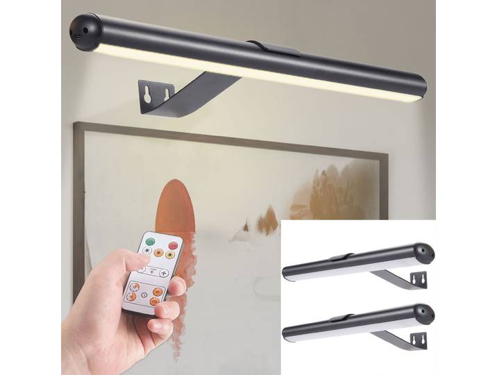 2er-Set Wandleuchte mit Fernbedienung & Touch Schalter, USB- & Akkubetrieb, dimmbar