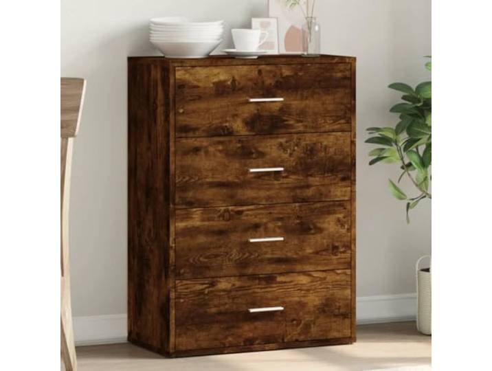 Jkghdrt Sideboard Räuchereiche 60x31x84 cm Holzwerkstoff mit Stauraum Pflegeleichte Oberfläche, robuste Konstruktion, vielseitige Ablagefläche, kompakte Abmessungen, schlichtes Design