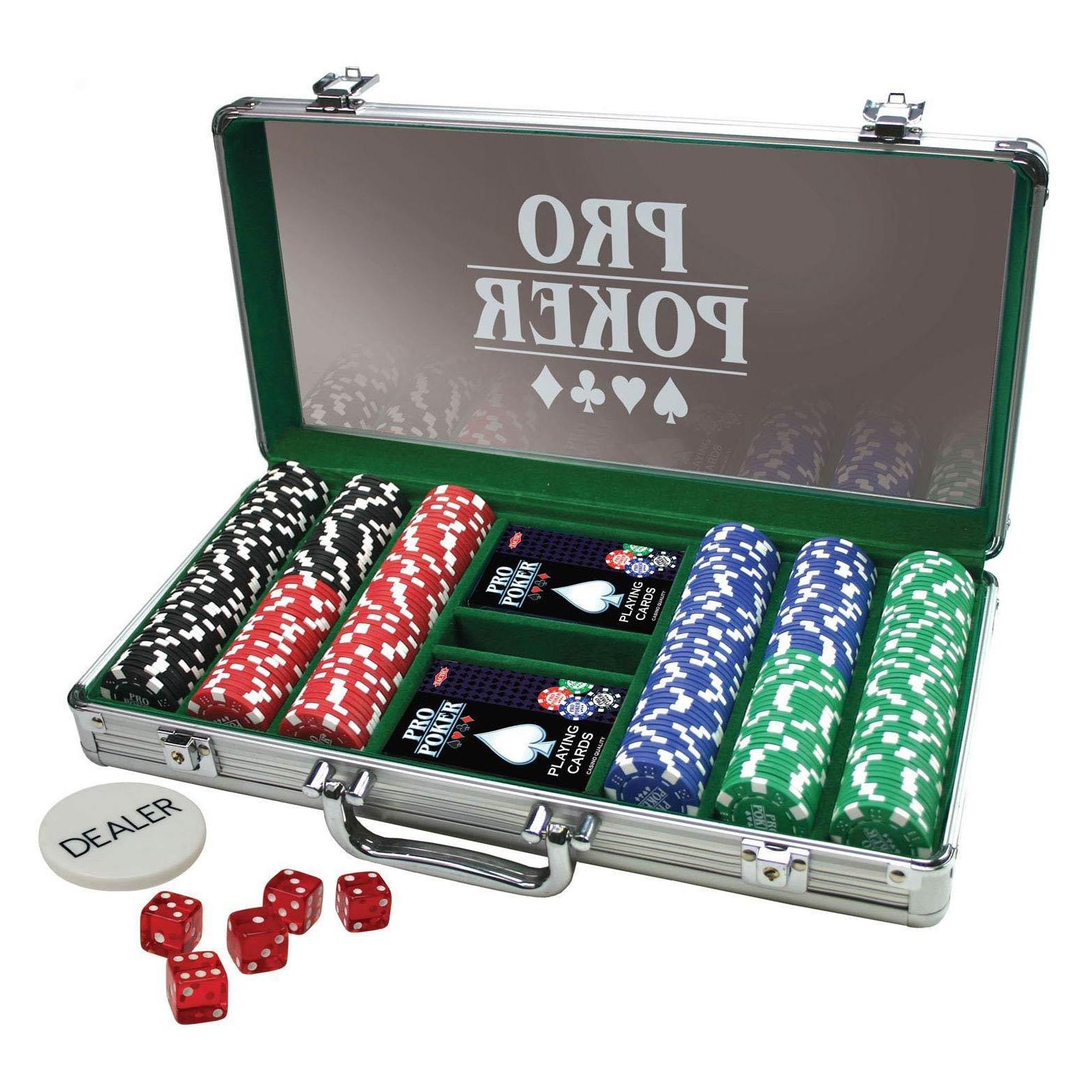 Tactic Pro Pokerkoffer, 300 chips (Dänisch, Deutsch, Englisch, Finnisch, Französisch, Niederländisch, Norwegisch, Polnisch, Schwedisch, 2 - 4 Spieler) (03092)