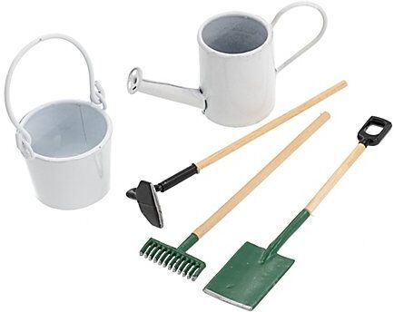 Miniatur "Gartenwerkzeuge" aus Metall, 5-teilig