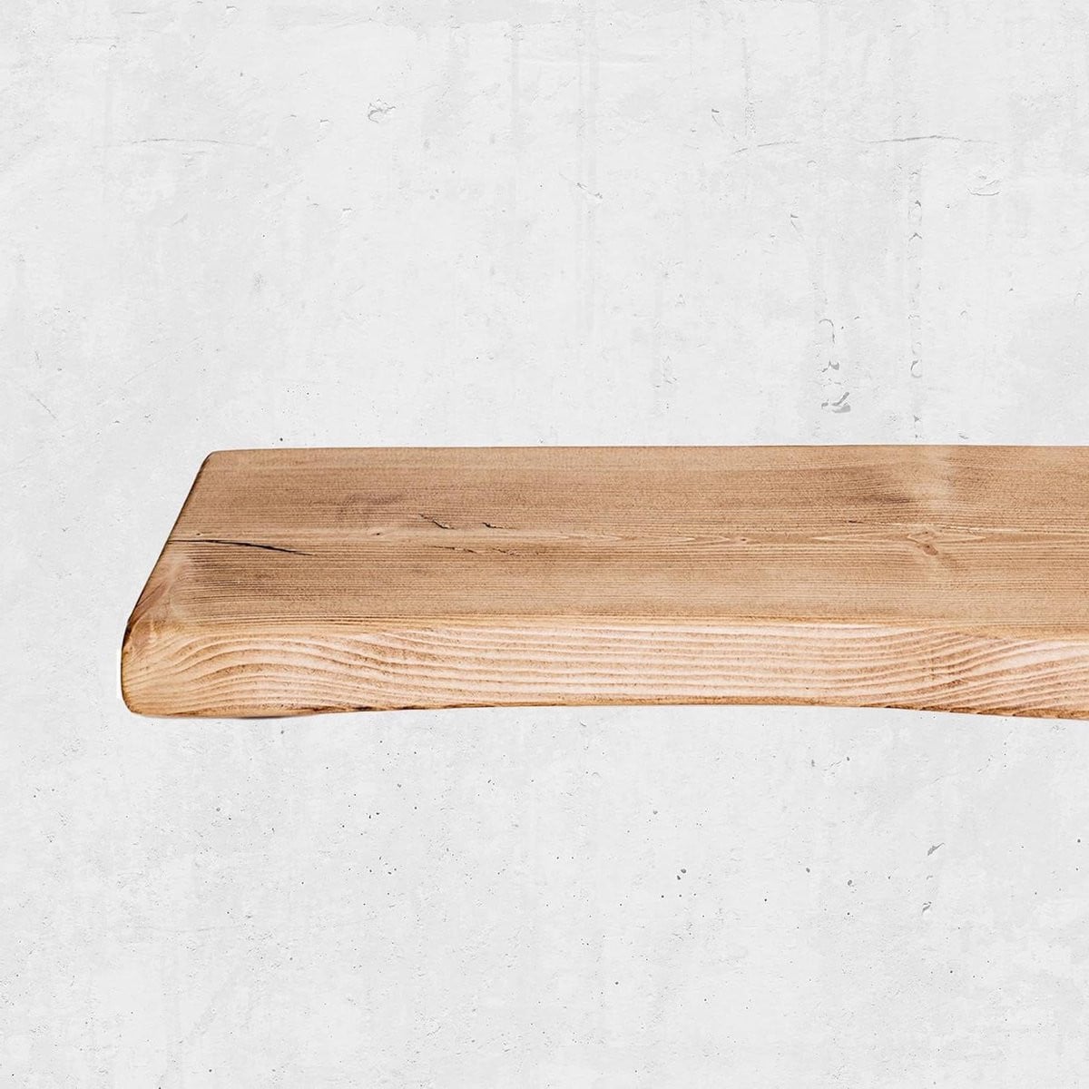 Rustieke Live Edge Zwevende Wandplank in Donker Eik - 130 cm