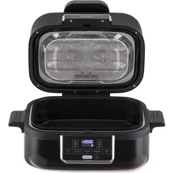 Combo Air Grill-Heißluftfritteuse 5 Programme 1500   Watt 4,5 L Grillkorb 2,5 L Frittierkorb Schwarz
