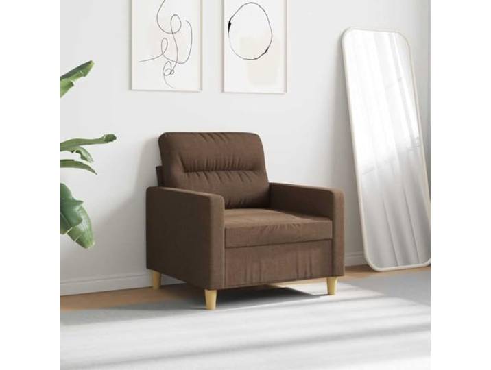 KTHLBRH Brauner Sessel 60 cm aus Stoff Schaumstoff, Metallgestell, 110 kg, 78 x 77 x 80 cm, modernes Design