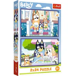 Puzzle - 2x24 - Lustiger Bluey - BBC Bluey Trefl 34446