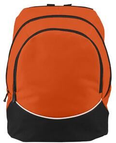 Augusta Sportswear AG1915 Large Backpack in Orange/Black/White   Polyester Blend 1915