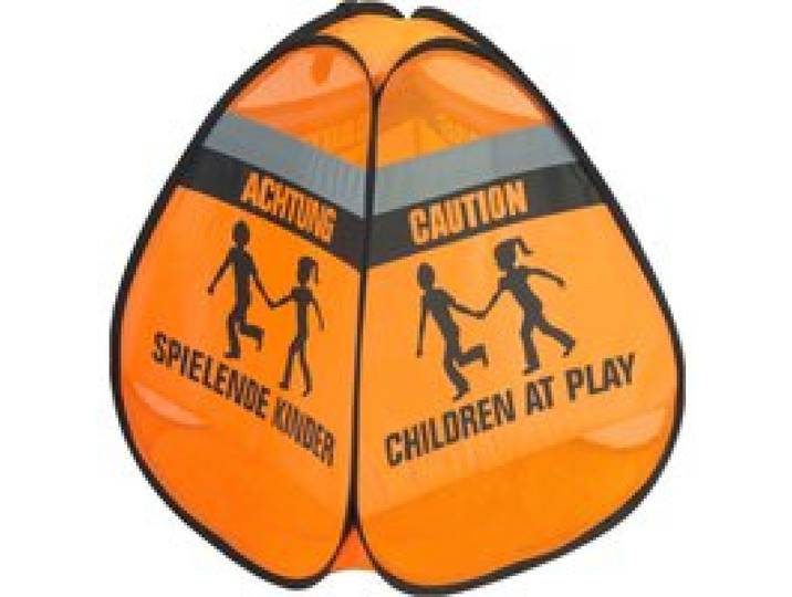 3D-Straßenwarnschild Spielbereich