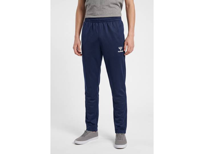 Trainingshose HUMMEL HMLESSENTIAL TRAINING PANTS KIDS , Damen, Gr. 152, N-Gr, blau (marine), Obermaterial: 100% Polyester, Hosen Trainingshose, mit BEECOOL Technologie, aus Interlock-Material