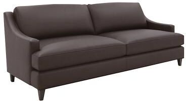 Cameron Leather Sofa - Espresso Leather, Espresso Walnut - Ballard Designs