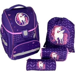 FABAG Unisex Schulranzen-Set 5-teilig Unicorn lila