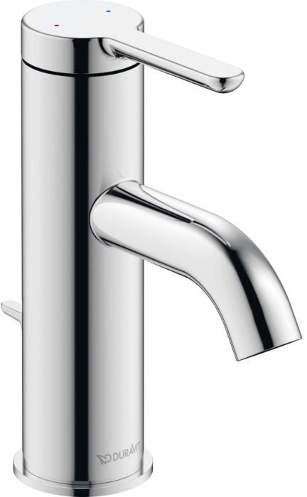 Duravit C.1 S Waschtischarmatur C11010001010 chrom, mit Ablaufgarnitur, Ausladung 91mm