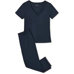 Tchibo - Pyjama - Damen - Gr. S - dunkelblau