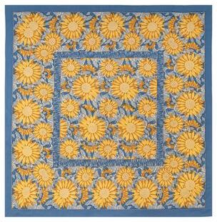 Couleur Nature Sunflower Tablecloth - Yellow/Blue