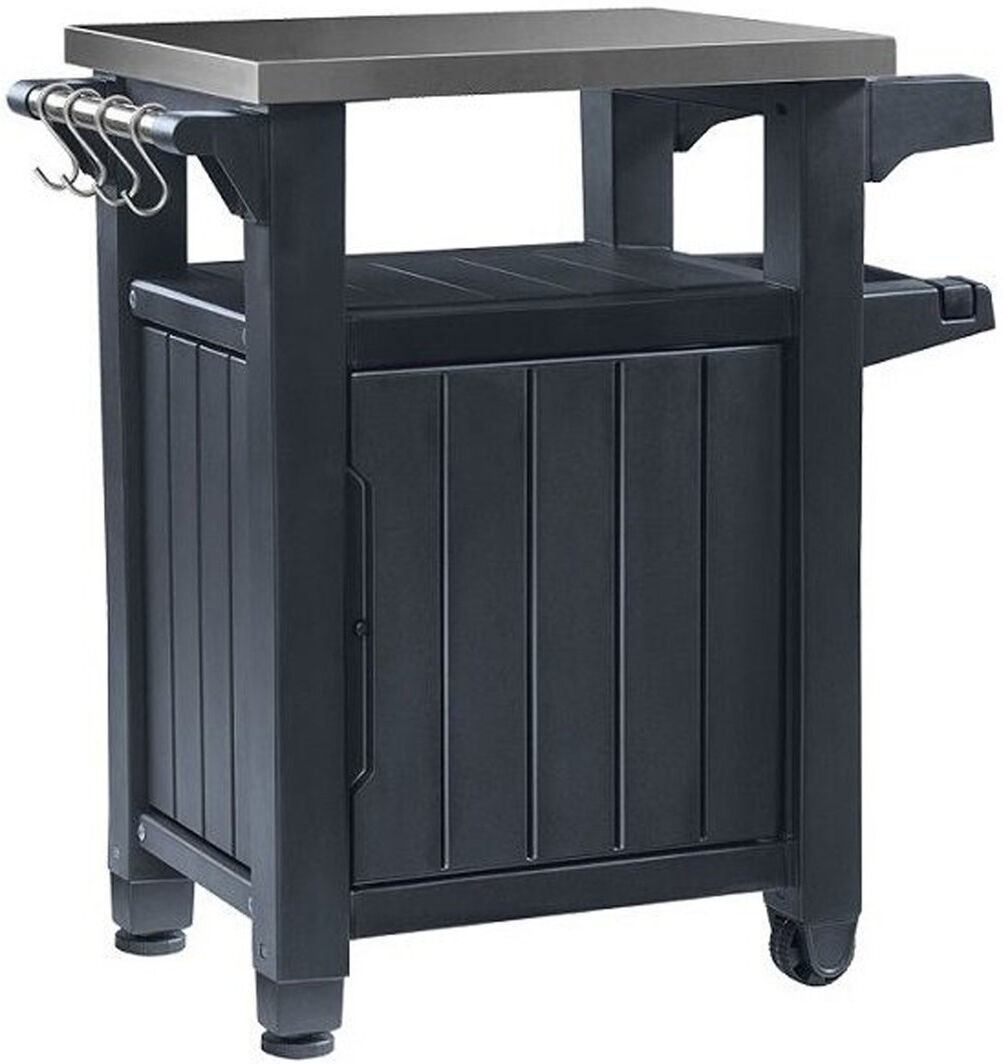 Keter Unity BBQ Side Table Graphite Silver