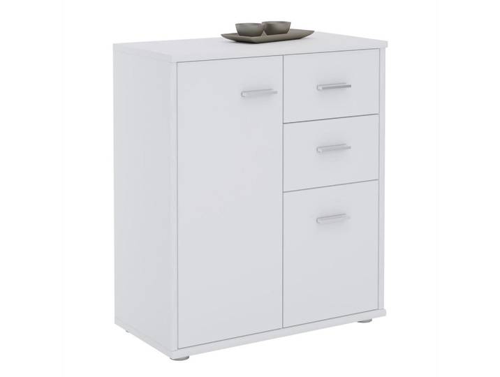 CARO-Möbel Kommode Locarno weiß, Weiß, Mode, 60x70x30 cm, Kleinmöbel, Kommoden, Kommoden