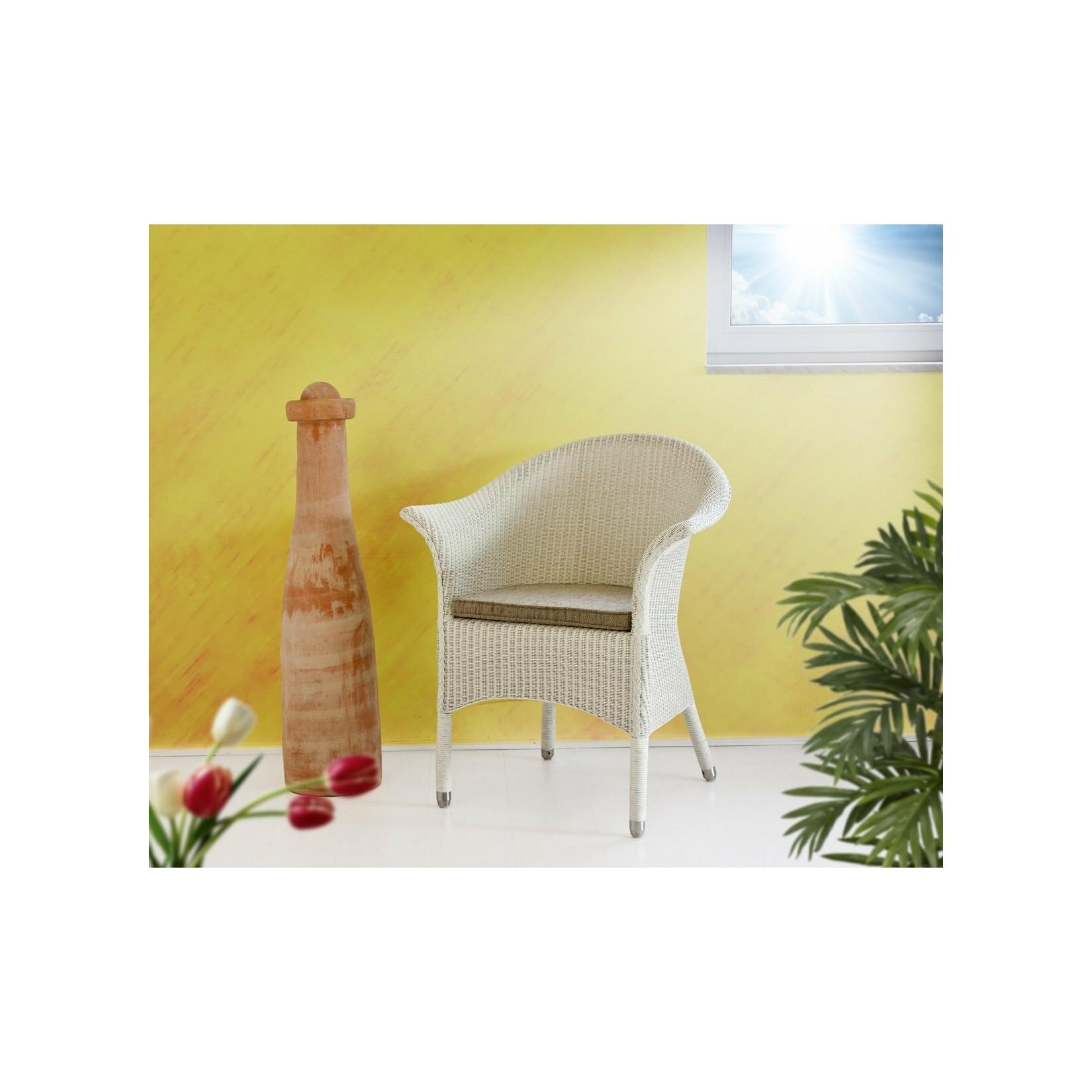 Sedex SEDEX Charlotte Loom Sessel Altweiß mit Kissen Rattangestell