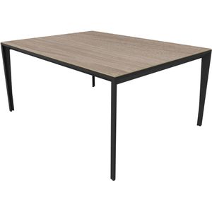 Quadrifoglio Konferenztisch X5, rechteckig, 160 x 75 x 120cm, eiche / dunkelgrau