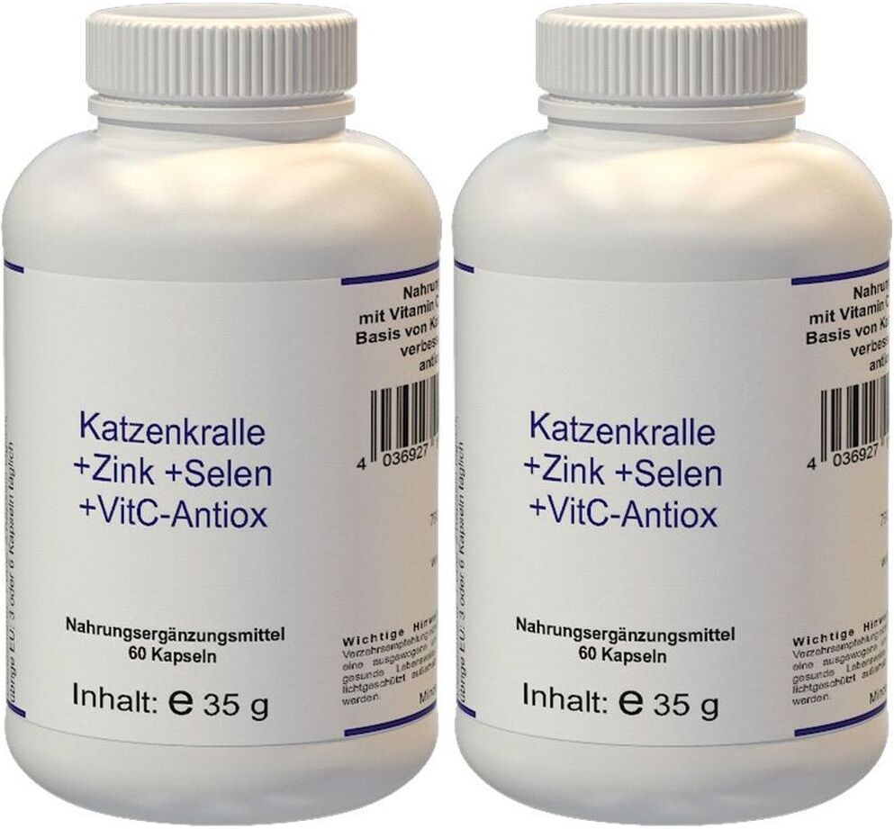 EDER Health Nutrition KATZENKRALLE+ZINK+Selen+Vit.C-Antiox Kapseln 2x 2x60 St