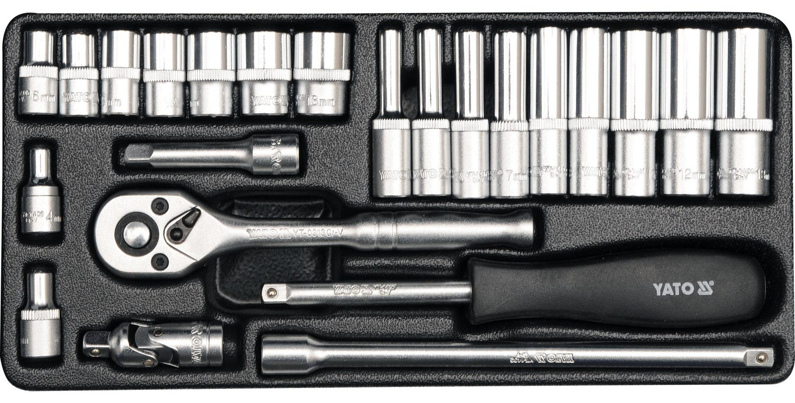 YATO 23-delige gereedschapset 1/4"