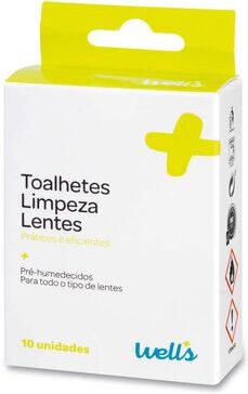 Wells Toalhetes Limpeza Para Óculos 10 unidades