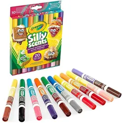 Crayola, Malstifte, - Silly Scents Washable Double Tip Maxi Scented Markers Pack of 10-20 Colours and 20 Differe (10x)
