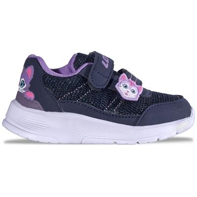 Sneaker LOTTO, Mädchen, Gr. 23, lila (navy, lila), Kunstfaser, Synthetik, Schuhe Sneaker, - in kinderfußgerechter Passform