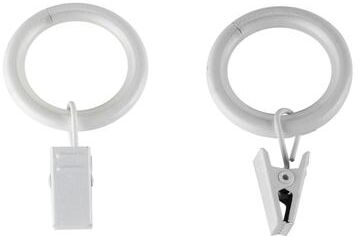 InStyleDesign 7/8 inch Noise-Canceling Curtain Rings w/Clip (Set of 10)