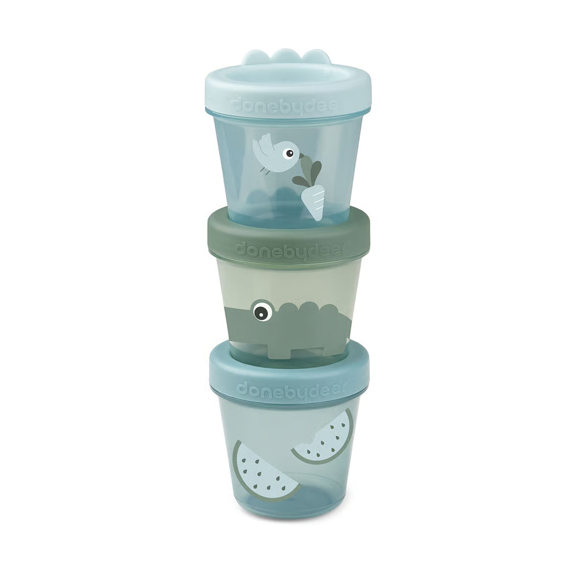 Done by deer Croco lunchbox 3-stuks Groen